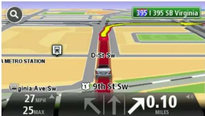 TOMTOM VIA 1405 - Using lane guidance - 2
