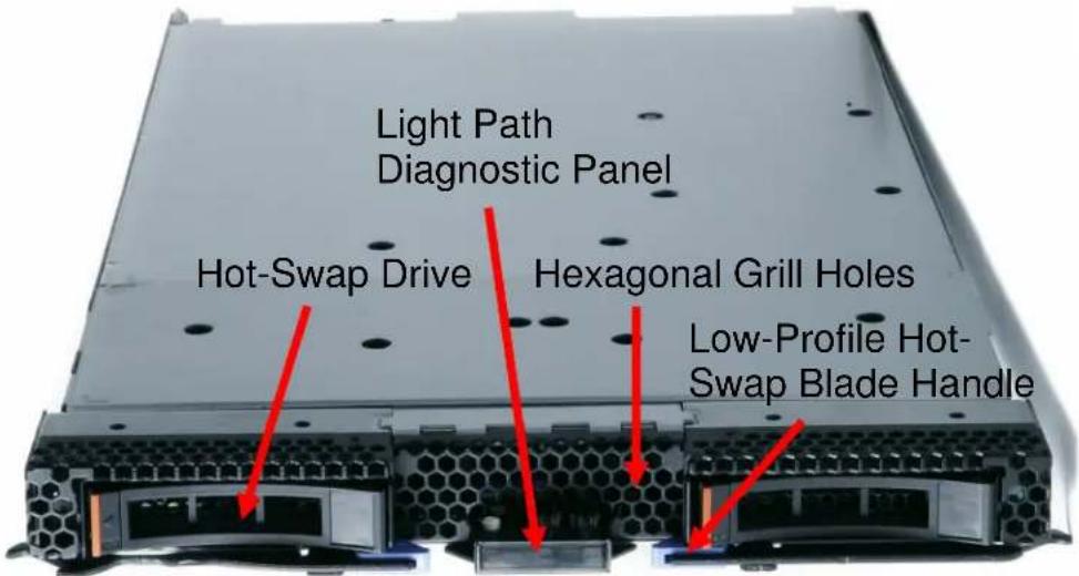 IBM BladeCenter HS22 7870A4Y - Front View - 1