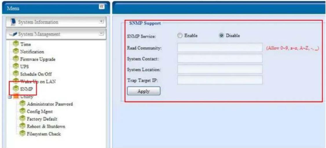 Thecus N5500 - SNMP Support - 1