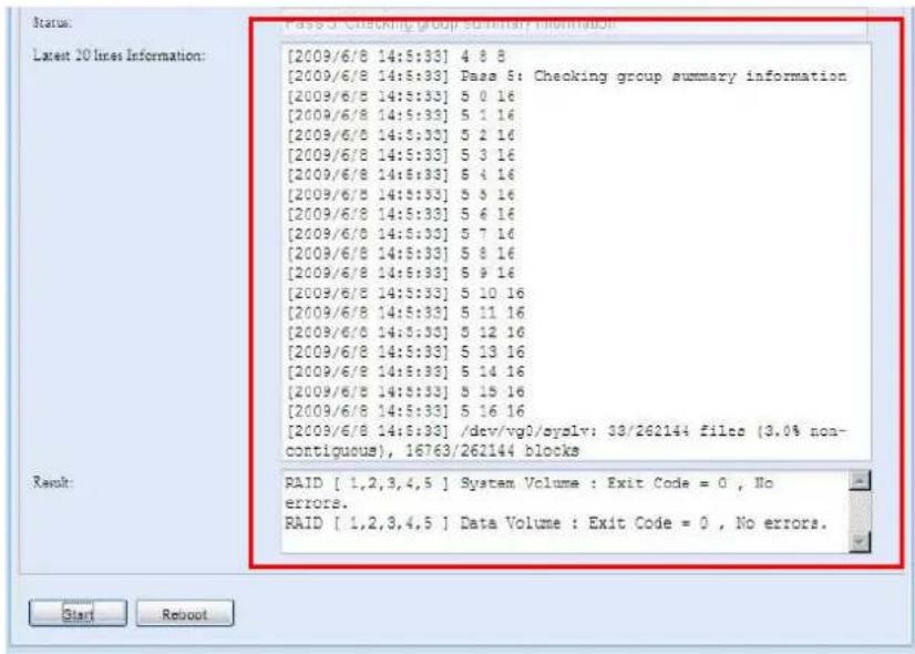 Thecus N5500 - File System check - 10