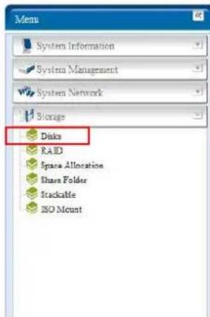 Thecus N5500 - Disks Information - 1