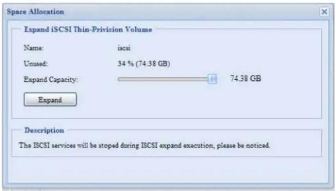 Thecus N7700SAS - RAID Expansion for iSCSI Target Volume - 2