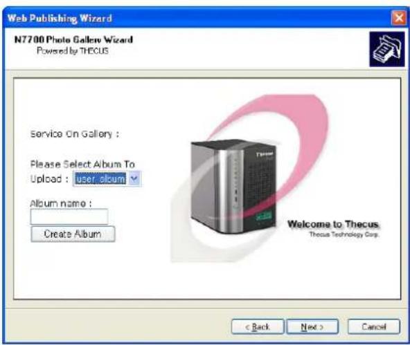 Thecus N7700SAS - Windows XP Publishing Wizard - 9