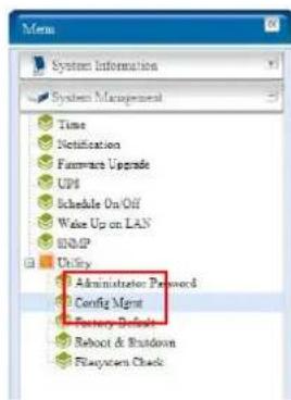 Thecus N7700SAS - Config Mgmt - 1