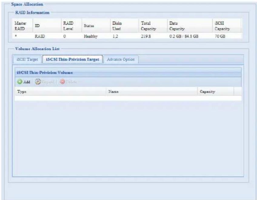 Thecus N7700SAS - iSCSI Thin-Provisioning - 1