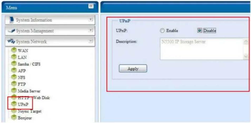 Thecus N7700SAS - UPnP - 1