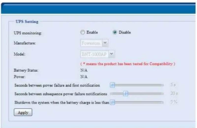 Thecus N7700SAS - UPS Setting - 2