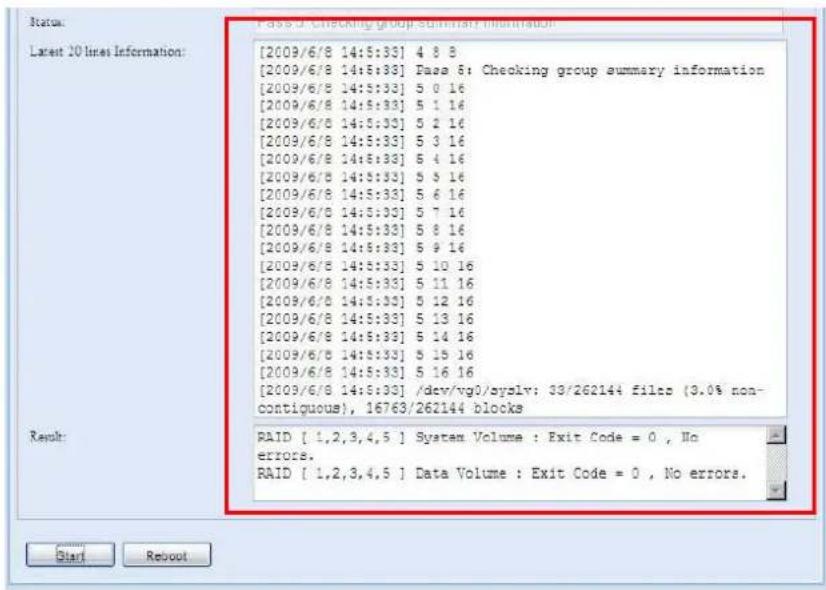 Thecus N7700SAS - File System check - 6