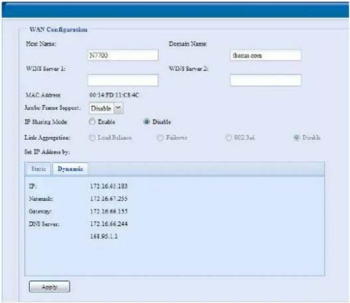 Thecus N7700SAS - WAN Configuration - 2