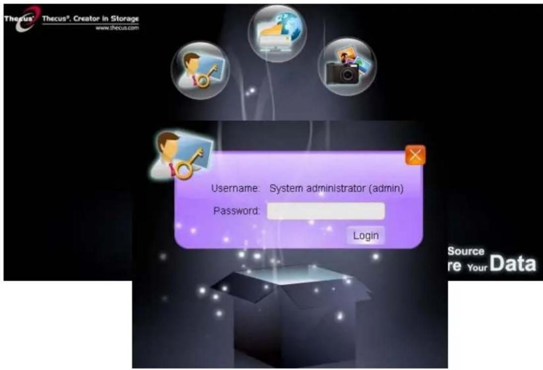 Thecus N7700SAS - Updated Login User Interface - 1