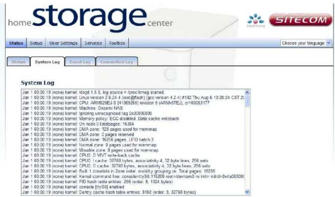 SITECOM MD-254 - System/Event/Connection log - 1