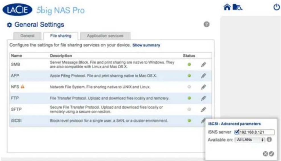 LACIE 2big NAS - iSCSI : serveurs iSNS et LAN - 1