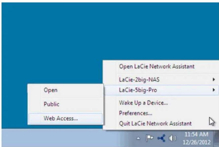 LACIE 2big NAS - Accéder au tableau de bord : LaCie Network Assistant - 1