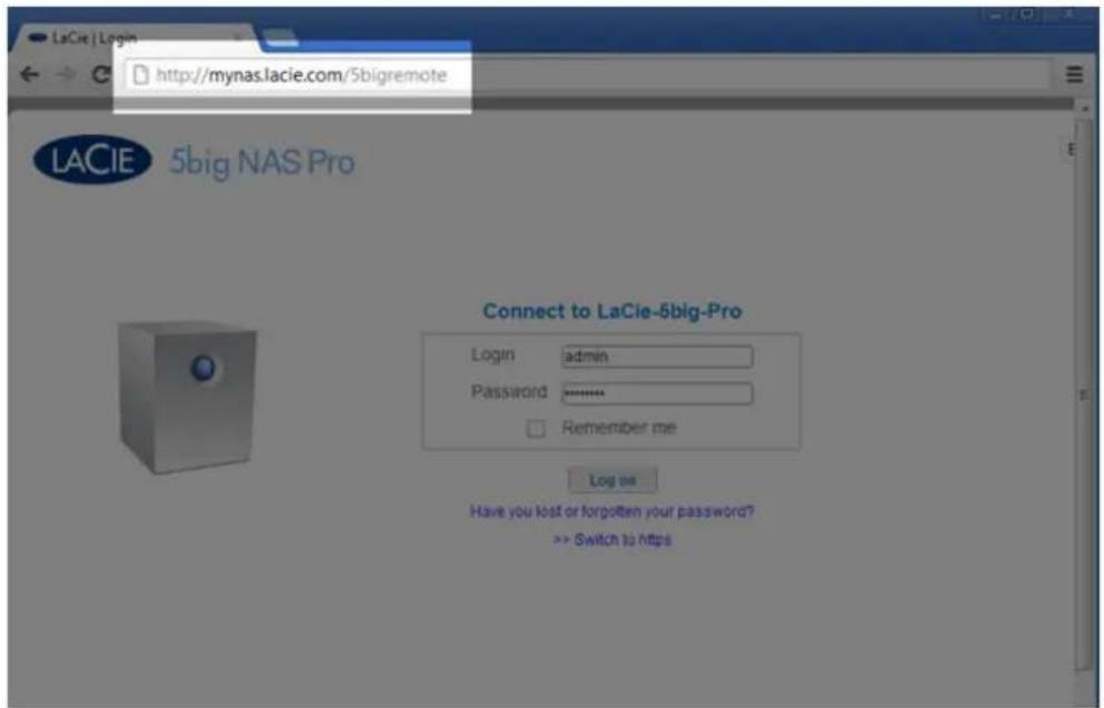 LACIE 2big NAS - UTILISATION DE L'ACCÈS À DISTANCE LACIE MYNAS - 1