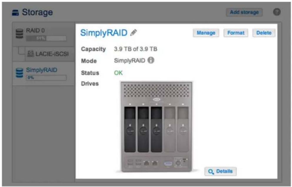 LACIE 2big NAS - Outils de gestion des volumes - 1