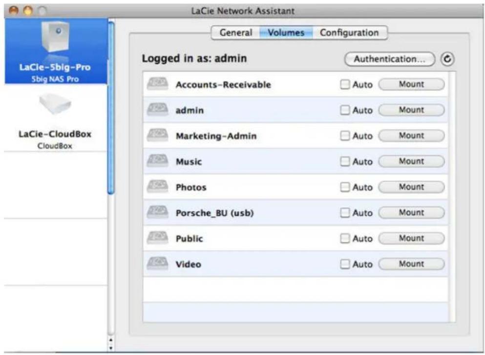 LACIE 2big NAS - Authentication des fichiers de partage privé - 1