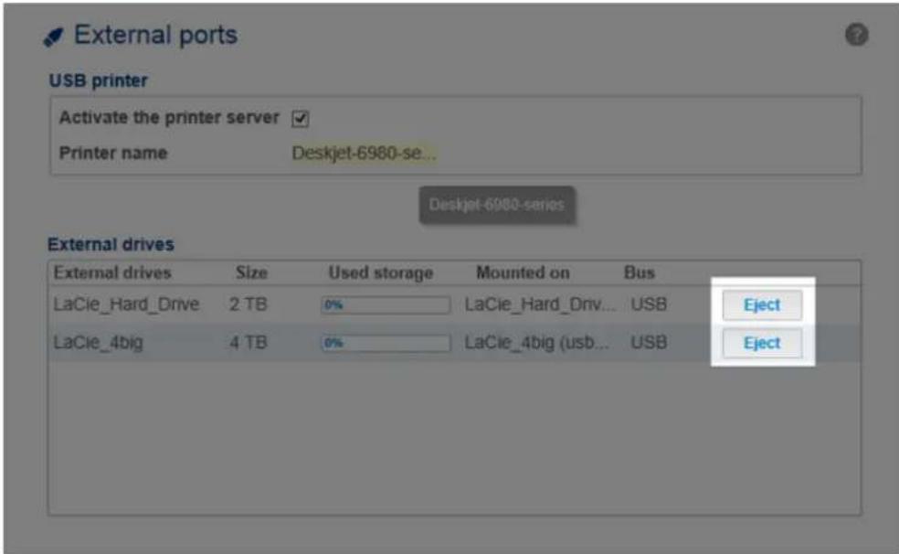 LACIE 2big NAS - Déconnexion - 1