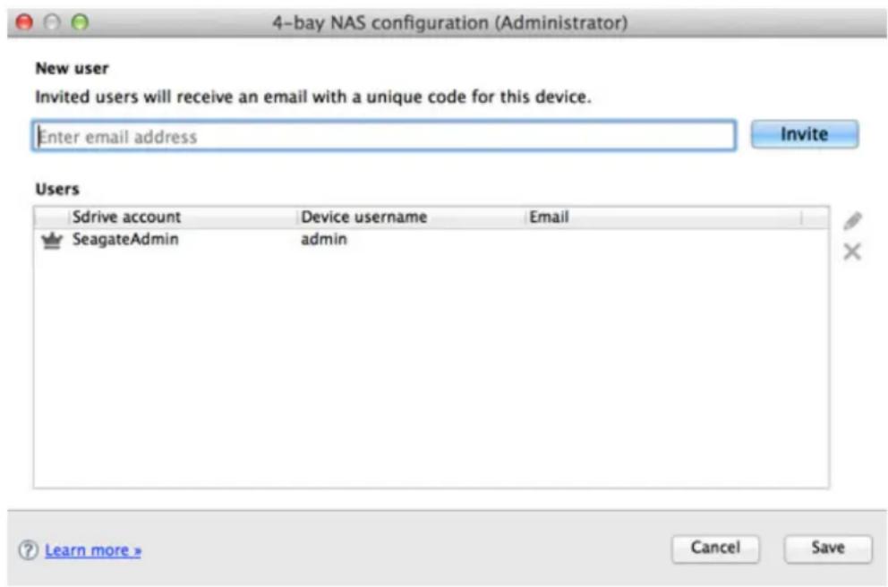 LACIE 2big NAS - Administrateur : invitation d'un utilisateur - 1