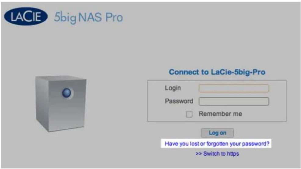 LACIE 2big NAS - Récupération d'un mot de passe perdu - 1