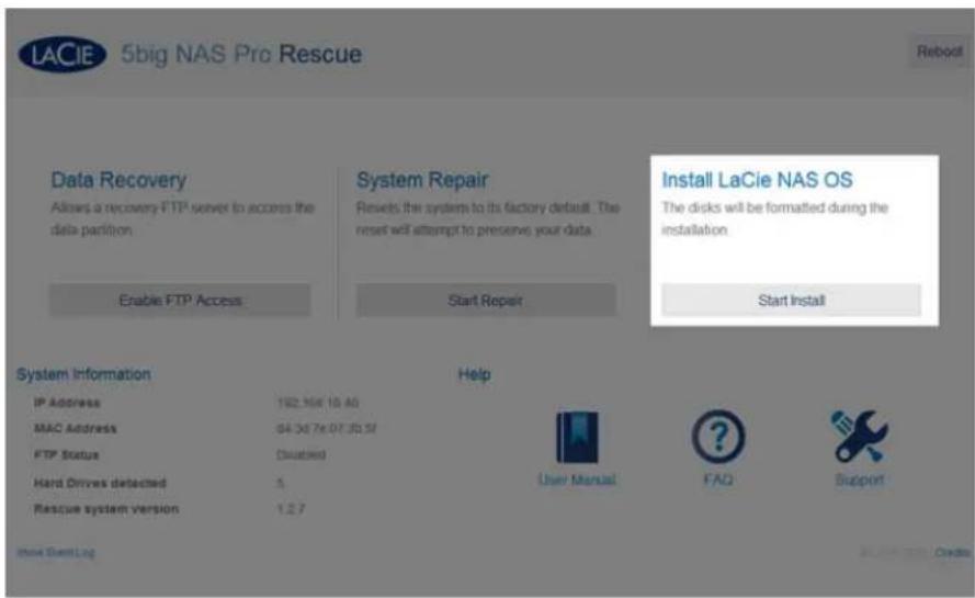 LACIE 2big NAS - RÉCUPÉRATION DU NAS LACIE : 5BIG NAS PRO - 3