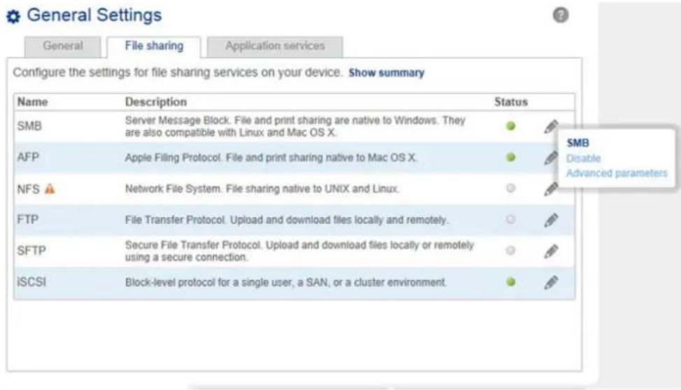 LACIE 2big NAS - ACTIVATION DES SERVICES - 1
