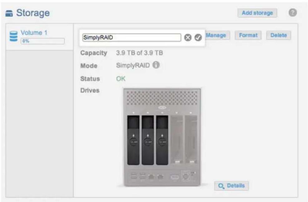 LACIE 2big NAS - Outils de gestion des volumes - 4