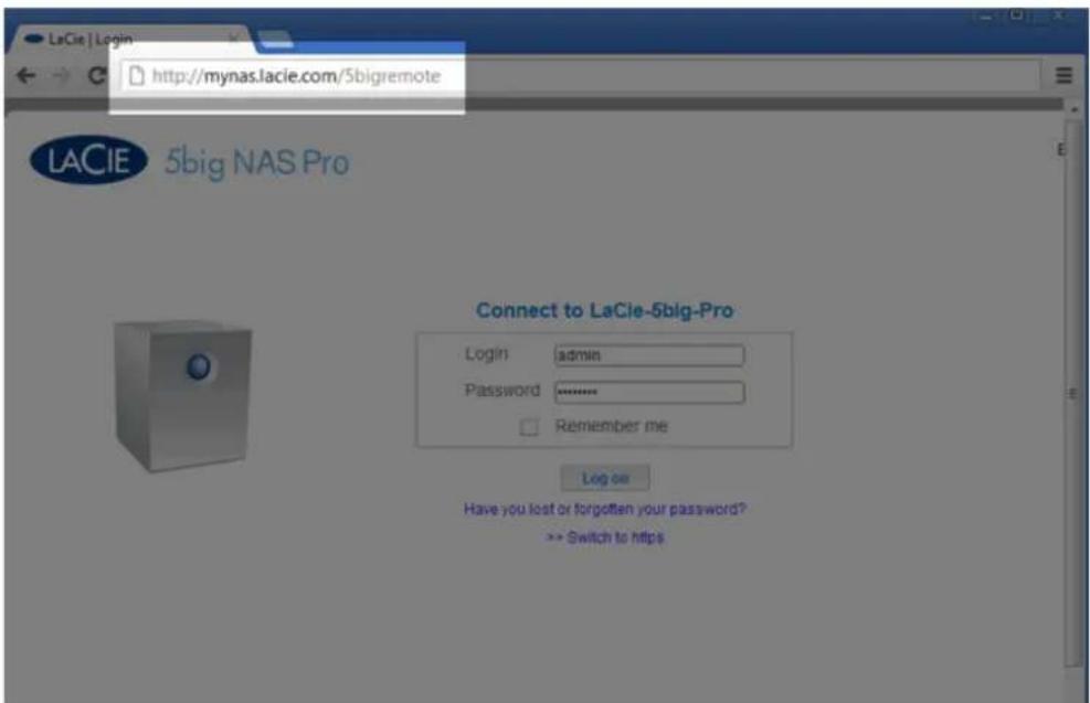 LACIE 2big NAS - UTILISATION D'UN ACCÈS À DISTANCE - 1