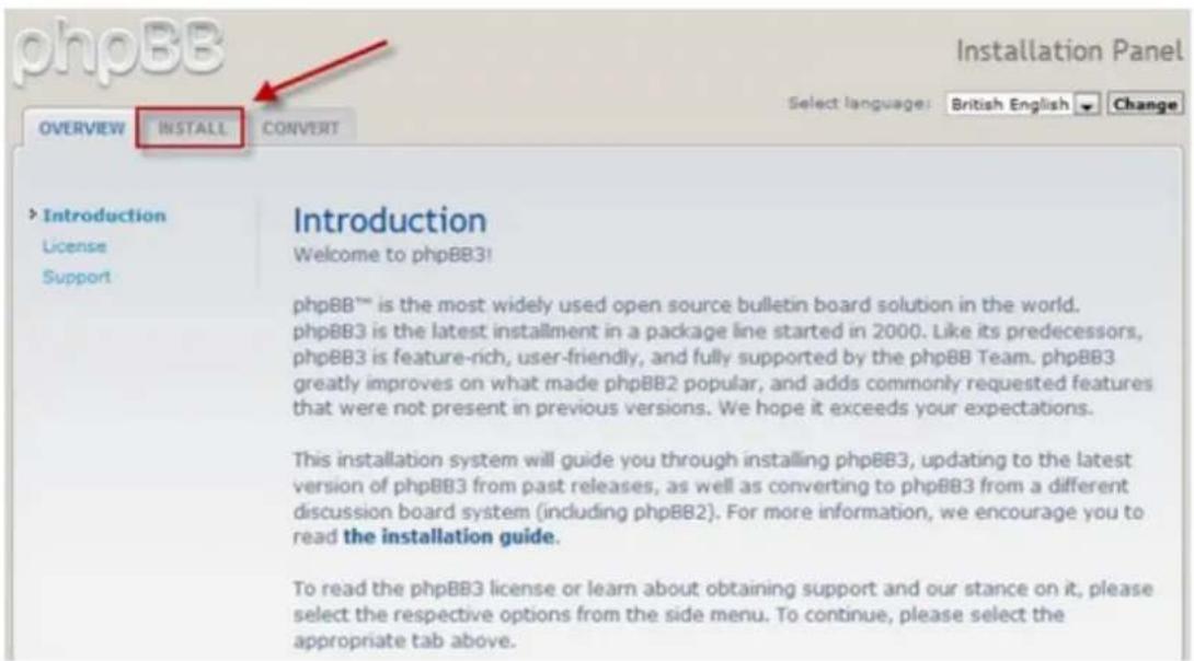 QNAP TS-EC1679U-RP UltraStar - Starten der webbasierten phpBB3-Installation - 2