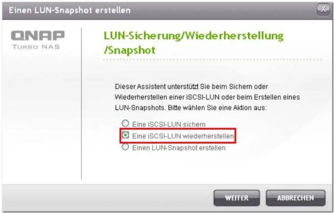 QNAP TS-EC1679U-RP UltraStar - Wiederherstellen eines iSCSI LUN - 2