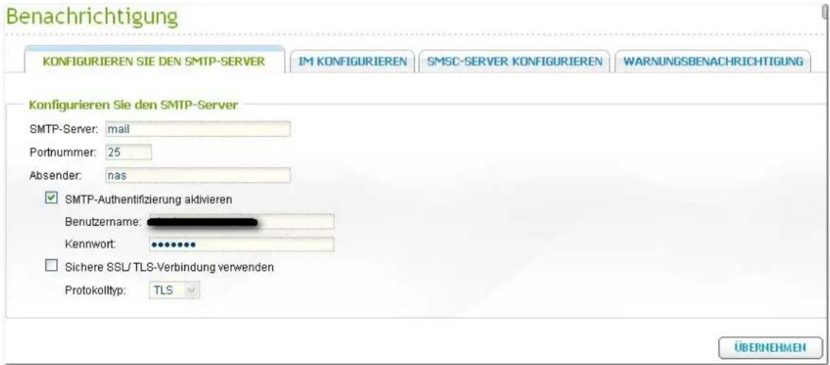 QNAP TS-EC1679U-RP UltraStar - SMTP-Serv er konfigurieren - 1