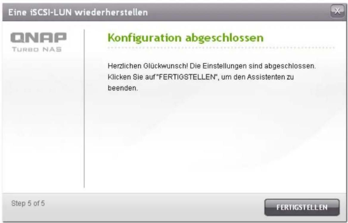 QNAP TS-EC1679U-RP UltraStar - Wiederherstellen eines iSCSI LUN - 7