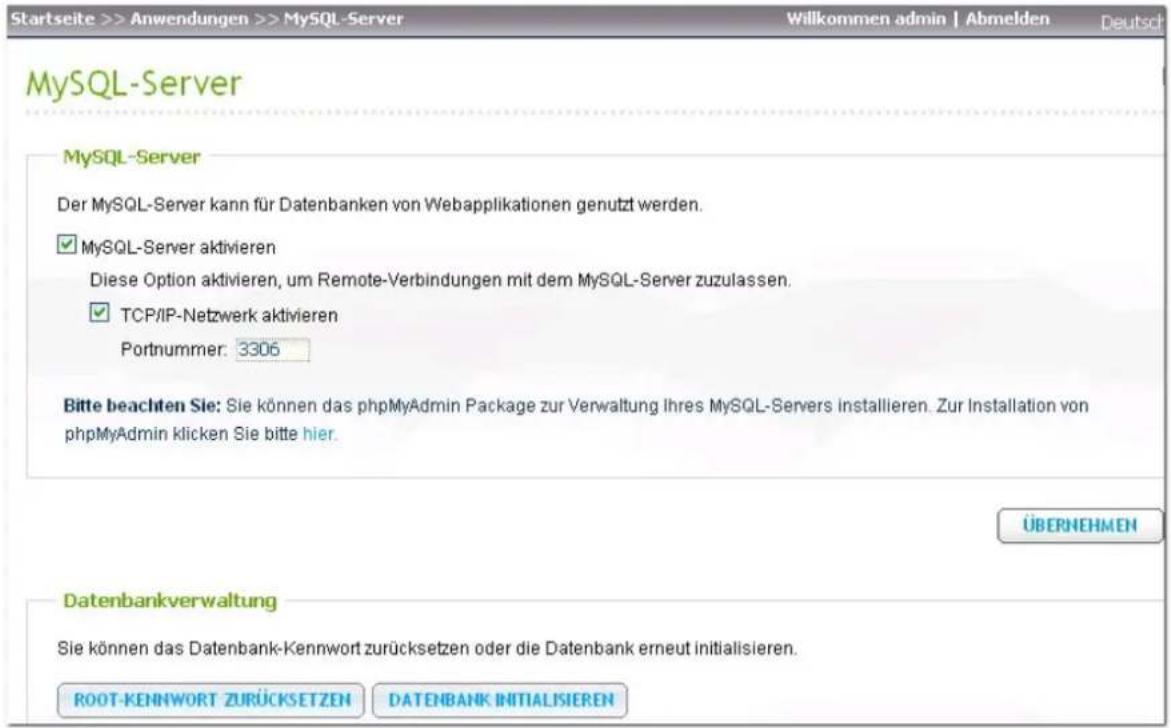 QNAP TS-EC1679U-RP UltraStar - Aktivieren des Webservers und MySQL-Datenbankservers - 2