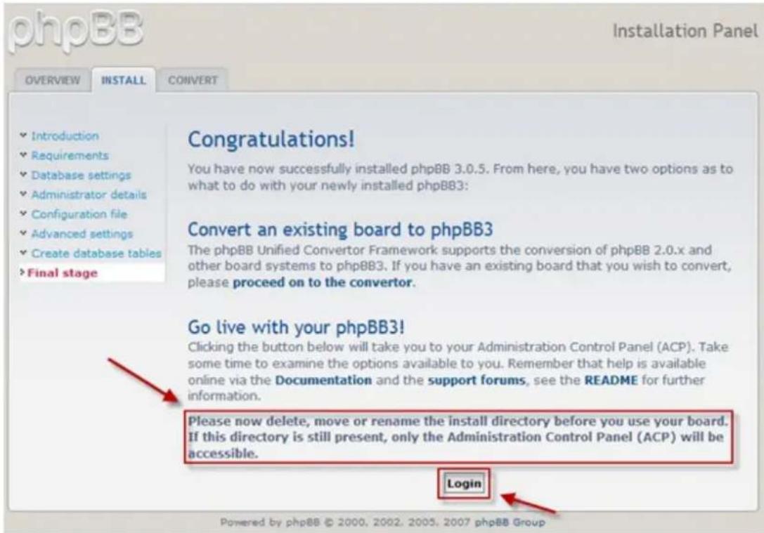 QNAP TS-EC1679U-RP-E10G 32TB - Starten der webbasierten phpBB3-Installation - 11