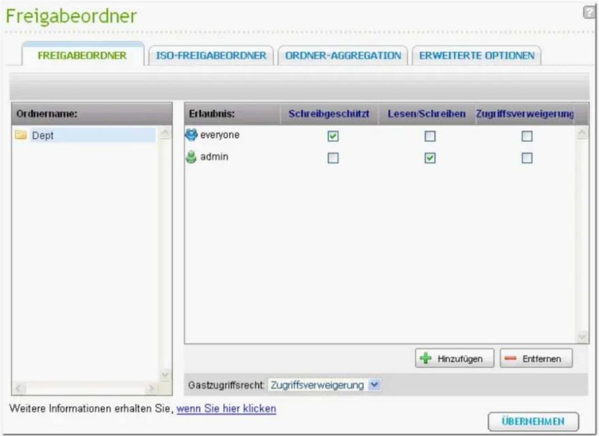 QNAP TS-EC1679U-RP-E10G 32TB - Berechtigungen für Ordner - 3