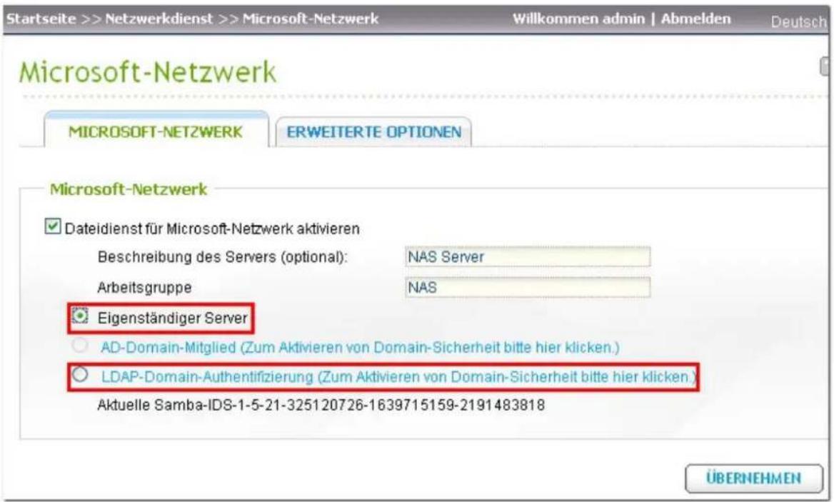 QNAP TS-EC1679U-RP-E10G 32TB - LDAP-Authentifizierungsoptionen - 1