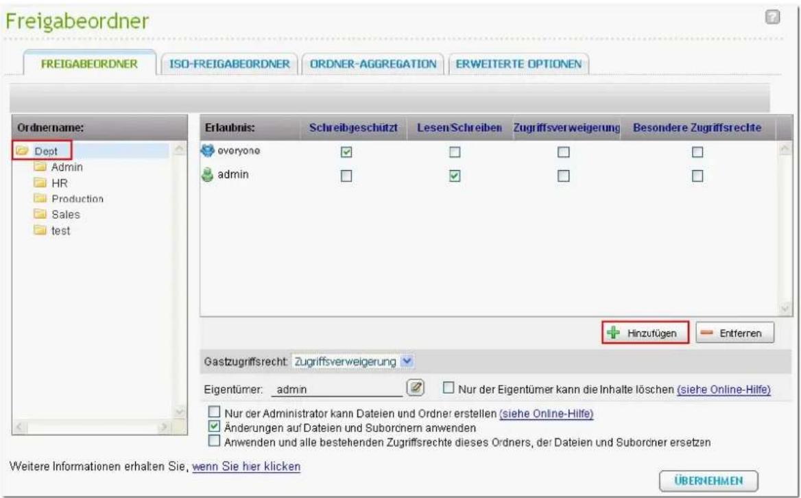 QNAP TS-EC1679U-RP-E10G 32TB - Berechtigungen für Unterordner - 4