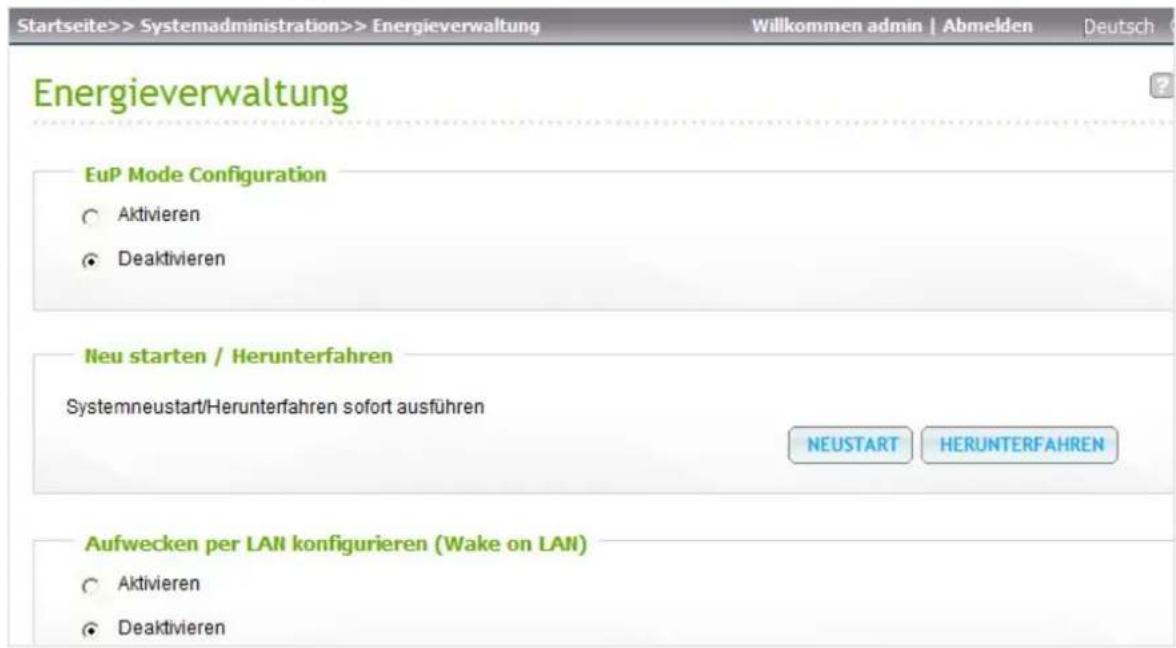 QNAP UltraStar TS-EC1679U-RP-E10G - Herunterfahren/Neu starten des Servers - 1