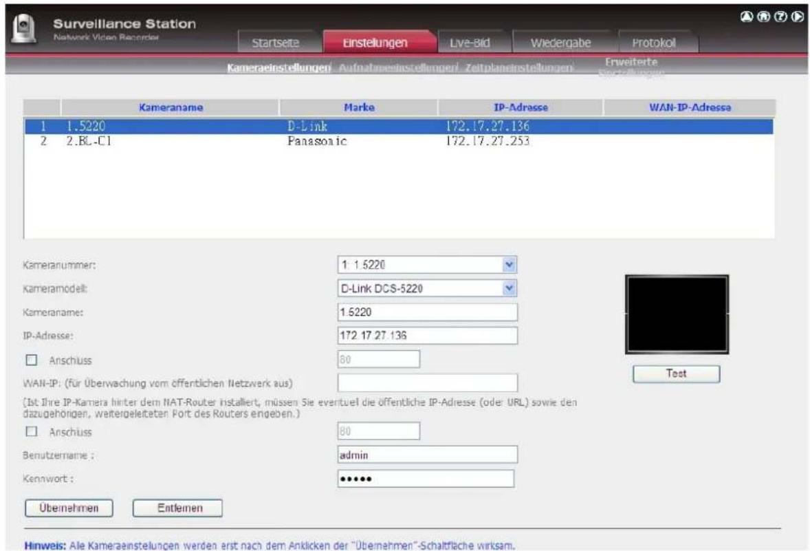 QNAP UltraStar TS-EC1679U-RP-E10G - Ka m e raeinste llu ng e n im NAS k o nfigurie r e n - 1