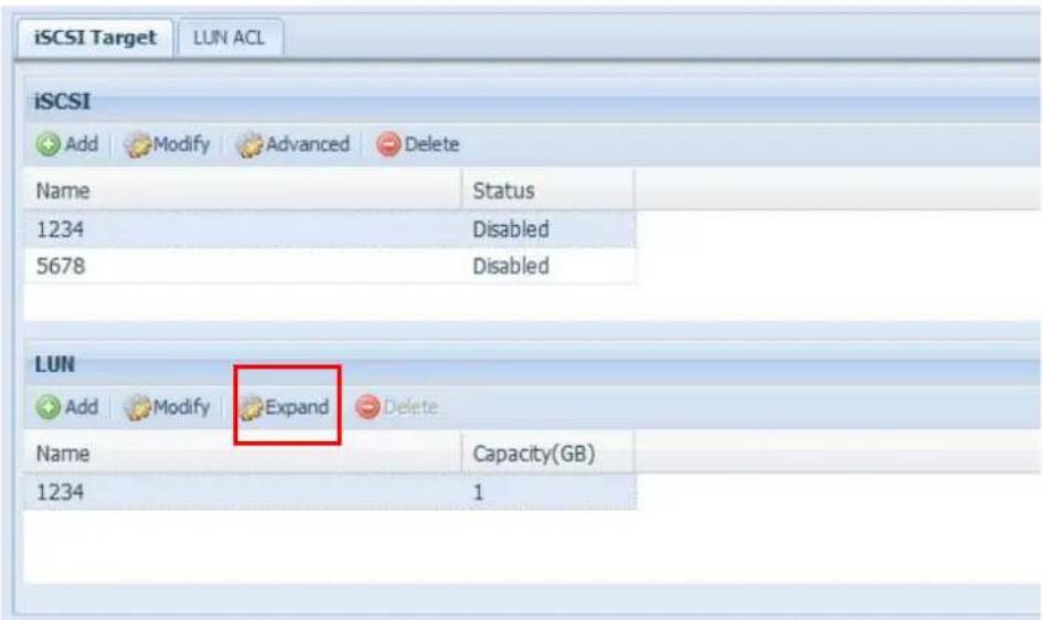 Thecus N4510U - Modifier un volume iSCSI - 3