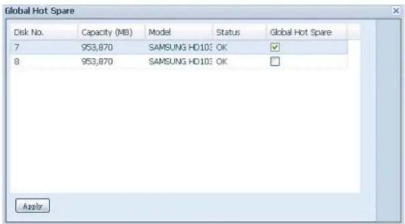 Thecus N4510U - Global Hot Spare (Changement à chaud global) - 1