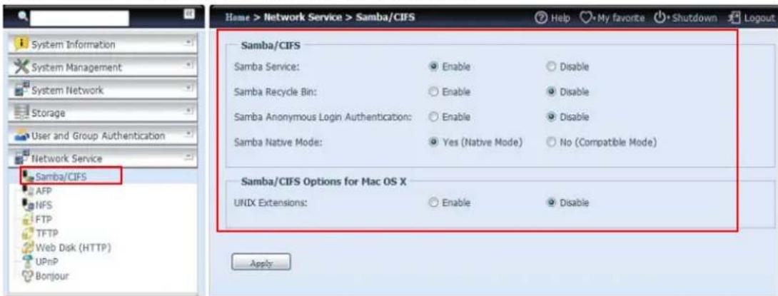 Thecus N4510U - Samba / CIFS - 1