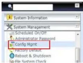 Thecus N4510U - Config Mgmt (Gestion de la config.) - 1