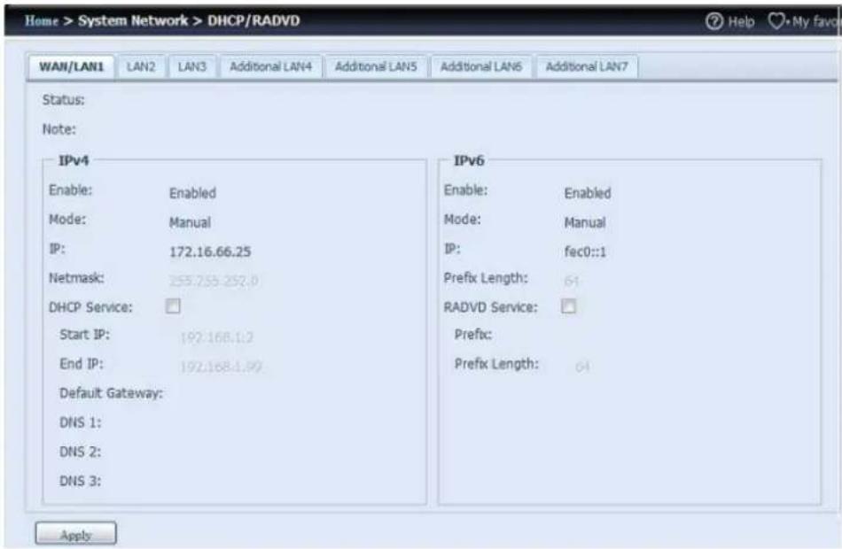 Thecus N4510U - DHCP/RADVD - 1