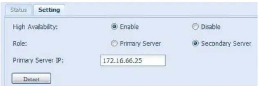 Thecus N4510U - Configurer l'unité secondaire pour HA. L'unité secondaire pour notre exemple est PMS (172.16.66.24) : - 2