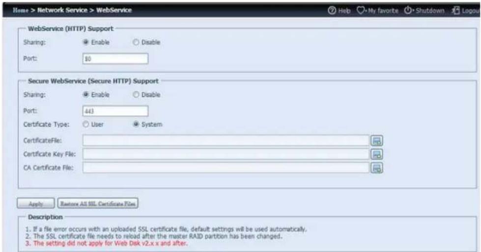 Thecus N4510U - Service Web - 1