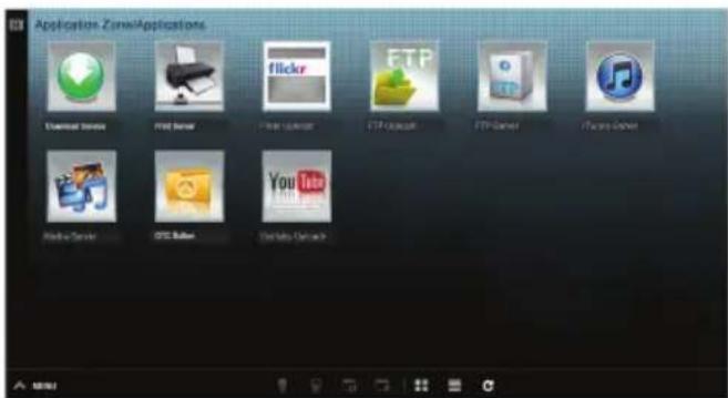 Application Zone/Applications Chatmail Server FTR server Flickr FTP Clouds FTP-Danger iTunes Server Radio Server GTC Button YouTube Broadcast