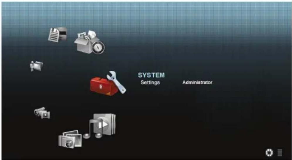 SYSTEM Settings Administrator
