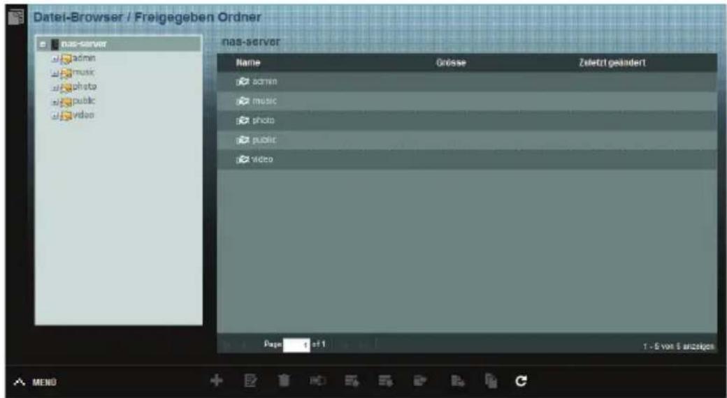 Datei-Browser / Freigegeben Ordner nas-server admin music photo public video nas-server Name Grösse Zuletzt gehadert admin music photo public video Page 1-1 1 - 5 von 5 anzeiges MENO
