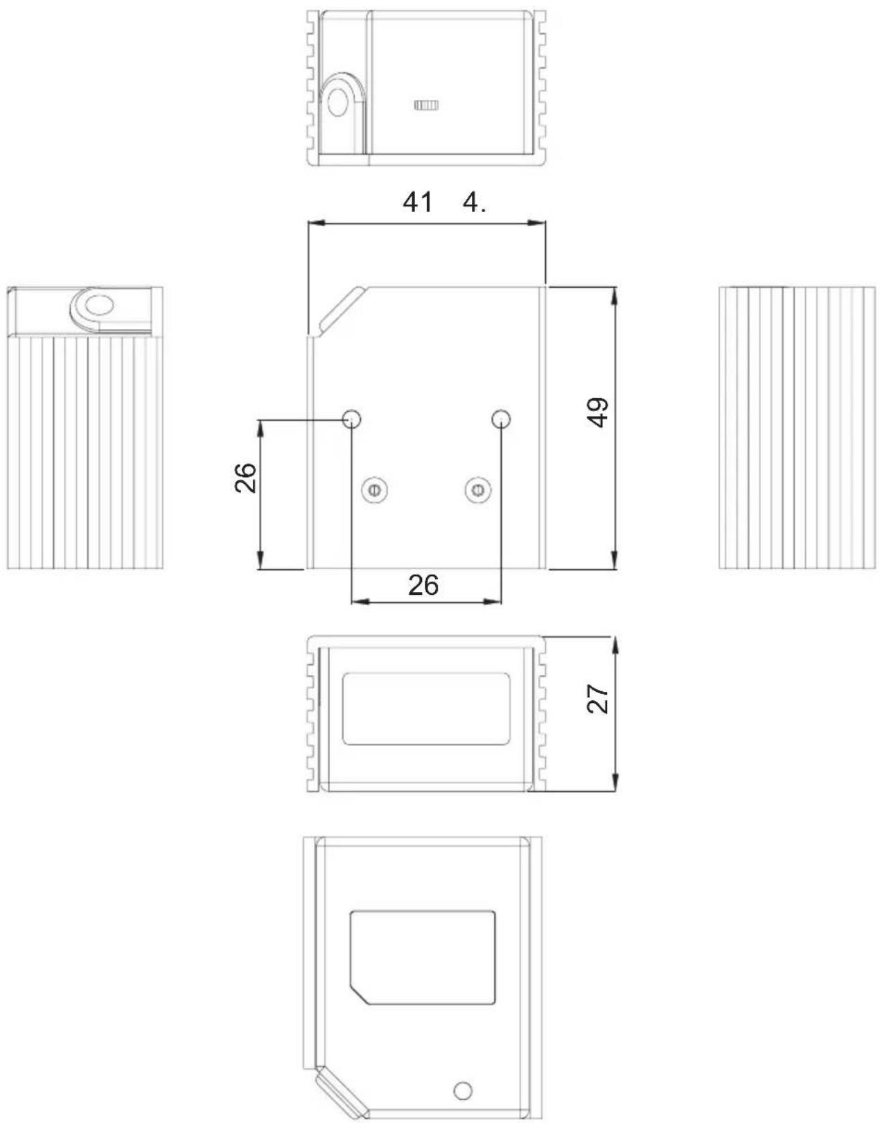 Newland FM420 - Dimensions of the FM420-MS-3X - 1