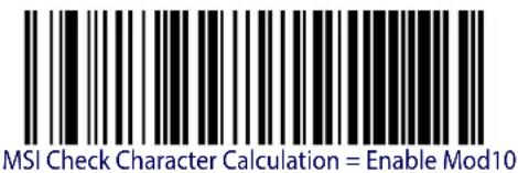 DATALOGIC Gryphon GM4100 - MSI Check Character Calculation - 2